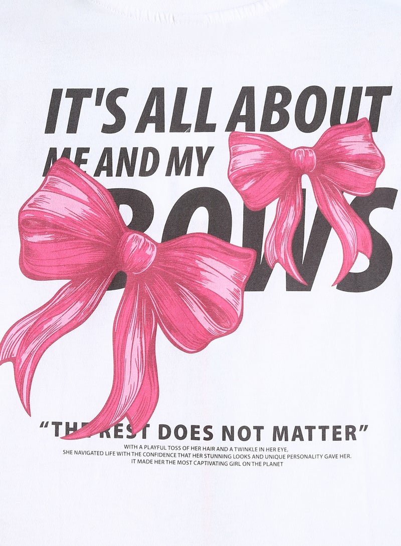 ال سي وايكيكي تيشيرت بناتي مطبوع برقبة دائرية - Image 4